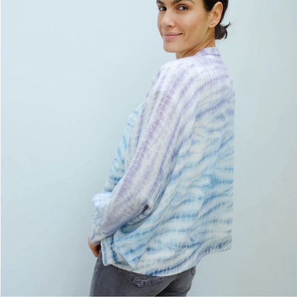 360 Cashmere Lightweight Tie Dye Cardigan Sweater Size Small - Picture 4 of 9